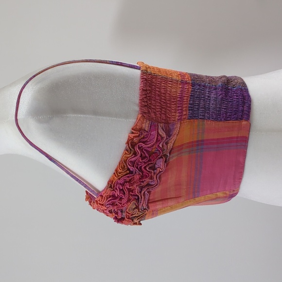 Nadir Positano Cropped Sunset Tartan Bustier - Picture 2 of 10